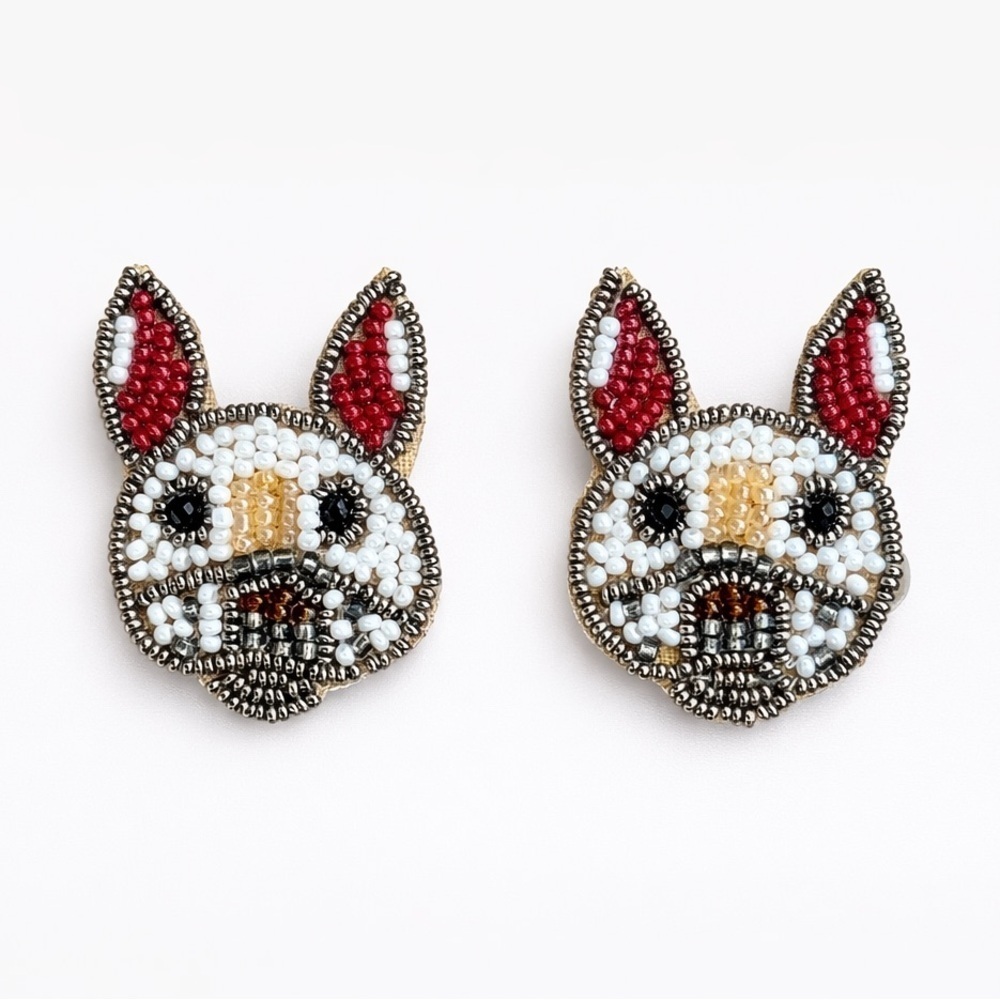 ⚜️Beaded Dog Face Earrings